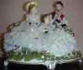 111428 DRESDEN PORCELAIN FIGURE GROUP C1950 H8 W9