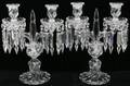 102277 BACCARAT CRYSTAL CANDELABRA HUNG WPRISMS