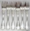 101418 GORHAM THREADED STERLING DESSERT FORKS