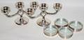 101405 STERLING CANDELABRA  CRYSTAL COASTERS WRIMS