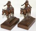 121430 AFTER FRASER BRONZECLAD SCULPTURES INDIANS