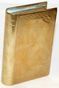 121417 ANTIQUE BRASS BOOKFORM STILL BANK H45