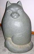 113251 DECORATIVE RESIN SCULPTURE OF A CAT H31