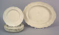 English creamware scalloped edge platter