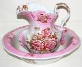 111499 SAMUEL FORD DEMI PORCELAIN PITCHER BASIN SET