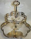 110363 SFCO TWOTIERED SILVER PLATE COMPOTE H14