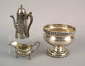 English silver tableware 19th c