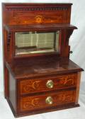 101466 ENGLISH MAHOGANY STAND WTWO DRAWERS IN BASE