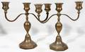 121488 SILVERPLATE CANDELABRA PAIR H105 W11