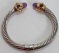 120410 AMETHYST  CITRINE YURMAN STYLE BRACELET