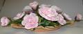 113628 BOEHM BISQUE CENTERPIECE PINK PEONY H7W21