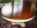 113287 DECORATED MAHOGANY DINING TABLE H30 L64