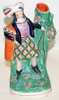 112379 STAFFORDSHIRE FIGURAL SPILL VASE 19TH C H95