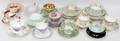 111505 ENGLISH  GERMAN PORCELAIN TEA CUPS  SAUCERS