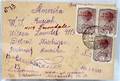 110400 RUSSIAN COVER CANCEL 3 POSTAGE STAMPS 1940