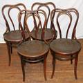 102338 THONET BALLOON BACK BENTWOOD CHAIRS FOUR