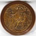 102330 EUROPEAN GILT PATINA CIRCULAR PLAQUE