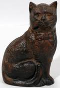 101522 CAST IRON STILL BANK IN FORM OF A SEATED CAT