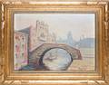 101515 I RESSLER OIL ON BOARD VENETIAN CANAL