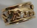 120417 14K YELLOW GOLD PANTHER STYLE RING