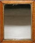 112447 AMERICAN MAPLE FRAME MIRROR 19TH C H23