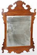 112446 MAHOGANY FRAMED MIRROR ANTIQUE H18 W115