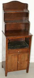 112435 MAHOGANY BOOK STAND C1890 H525 W185 D13