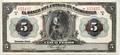 110427 CHIHUAHUA MEXICAN PAPER CURRENCY CINCO PESOS