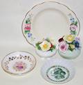101535 STAFFORDSHIRE PORCELAIN DISHES  FLOWERS