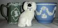 101534 BISQUE PITCHER DOG  WEDGWOOD JARDINIRE