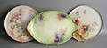 Three Limoges painted platters