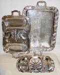 112487 SILVER PLATE TRAYS THREE