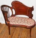 111601 ART NOUVEAU STYLE MAHOGANY SETTEE C1930