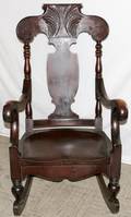111599 MAHOGANY ROCKING CHAIR C1900 AS IS