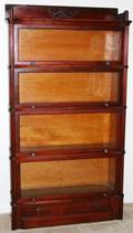 111594 AMERICAN MAHOGANY BARRISTER BOOKCASE C1920
