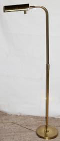 111586 BRIDGE STYLE BRASS FLOOR LAMP H48