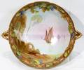 102447 NIPPON PORCELAIN BOWL SAIL BOAT SCENE C1930