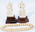 102419 IVORY CARVED GRADUATED BEAD NECKLACE C1930