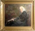 102408 OIL ON CANVAS C1950 DEPICTS PIANIST