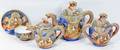 102431 JAPANESE PORCELAIN FIRED GOLD DRAGON TEA SET