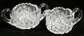 101584 BRILLIANT PERIOD CUT GLASS CREAMER  SUGAR