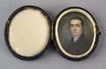 American watercolor on ivory miniature portrait of a gentleman early 19th c