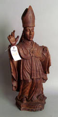 French carved figure of a Bishop