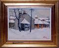 112555 DRICHILAY OIL ON BOARD 1994 SNOW SCENE