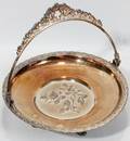 102489 VICTORIAN SILVERPLATE COMPOTE STERLING TONG