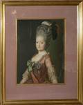 101672 FRAMED PRINT DEPICTING AN 18TH C LADY