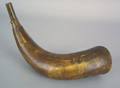 Massachusetts engraved powder horn late 18th c