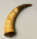 Engraved powder horn