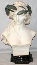 121017 FERNANDO VICHI MARBLE BUST OF A YOUNG WOMAN