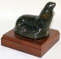 121027 BRONZE SCULPTURE OF A SEAL UNSIGNED L5